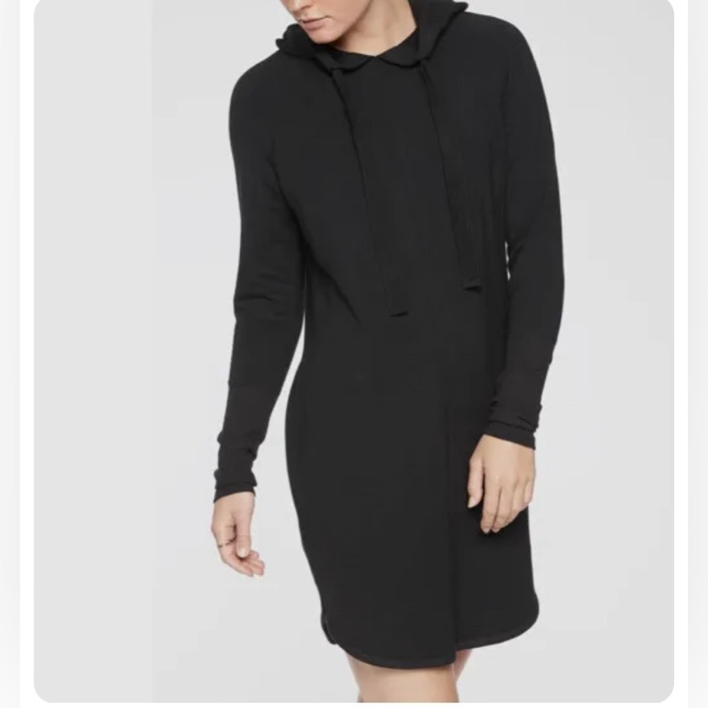 Athleta Black Solitude Hoodie Dress Size Mt